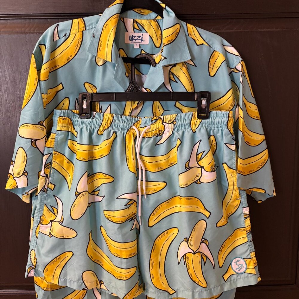 UZZI Cabana Set.  Shirt/trunk set - Size Large (trunks XL)